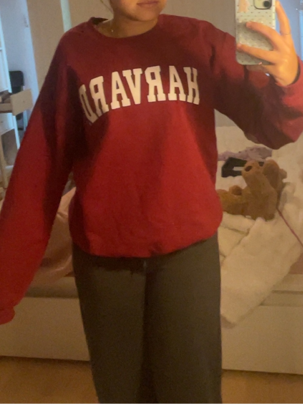 Harvard Small Maroon Crewneck Sweatshirt - Classic Collegiate Style